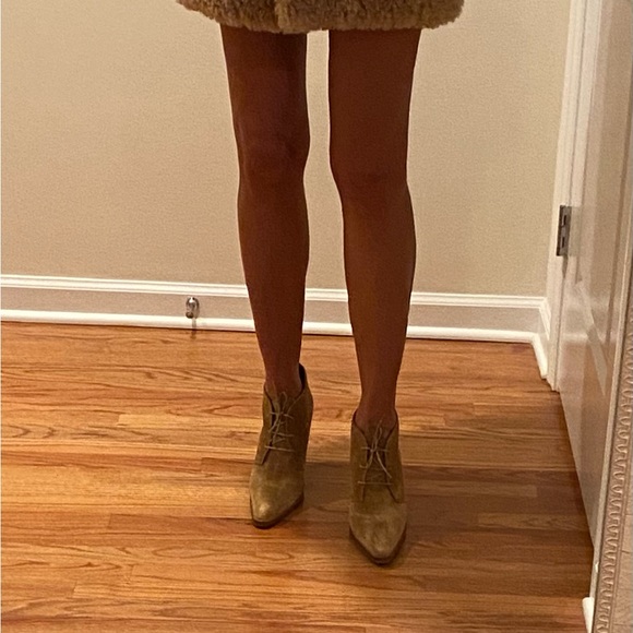New Coach tan suede booties size 10 made in Italy - Picture 6 of 14